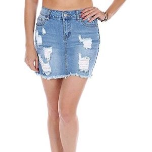 BRAND NEW Wax Jean Skirt